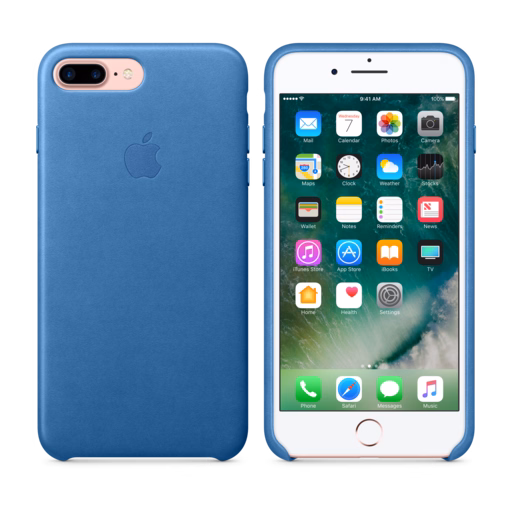 iPhone 7 Plus Leather Case — Sea Blue