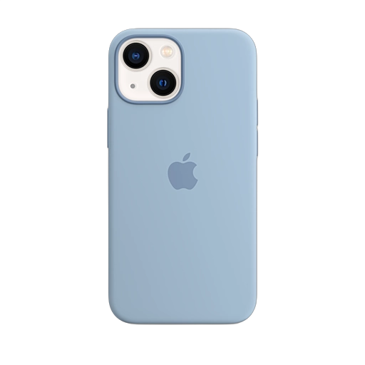 iPhone 13 mini Silicone Case — Blue Fog