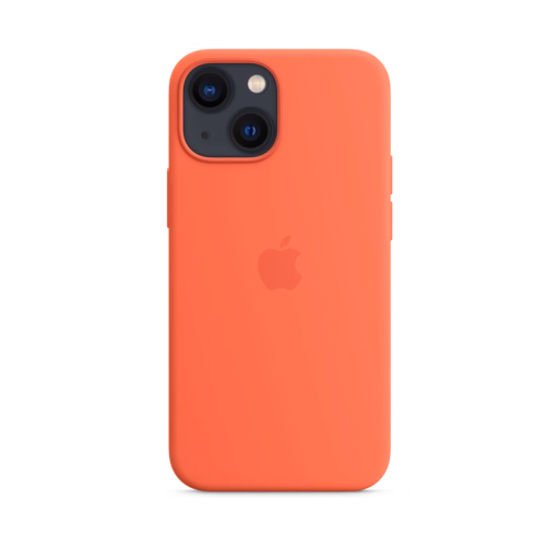 iPhone 13 mini Silicone Case with MagSafe — Nectarine