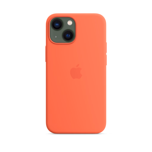 iPhone 13 mini Silicone Case with MagSafe — Nectarine