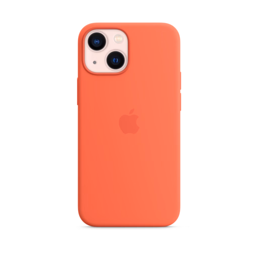iPhone 13 mini Silicone Case with MagSafe — Nectarine
