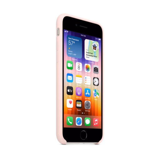 iPhone SE Silicone Case with MagSafe — Chalk Pink