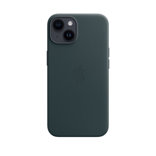 iPhone 14 Leather Case with MagSafe — Forest Green
