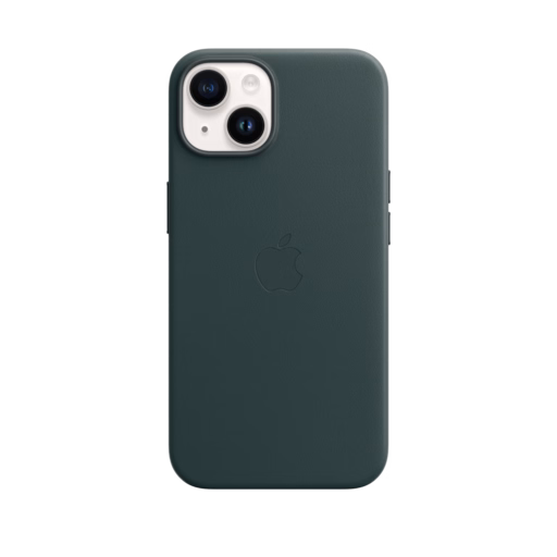 iPhone 14 Leather Case with MagSafe — Forest Green