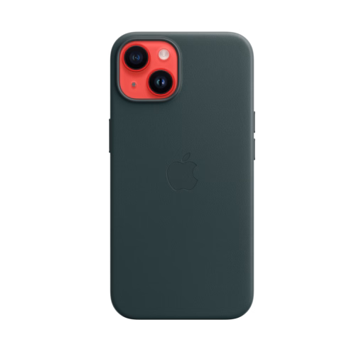 iPhone 14 Leather Case with MagSafe — Forest Green