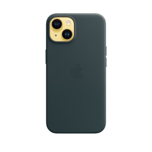 iPhone 14 Leather Case with MagSafe — Forest Green