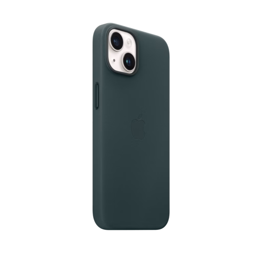 iPhone 14 Leather Case with MagSafe — Forest Green