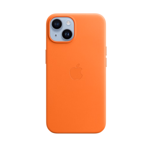 iPhone 14 Leather Case — Orange