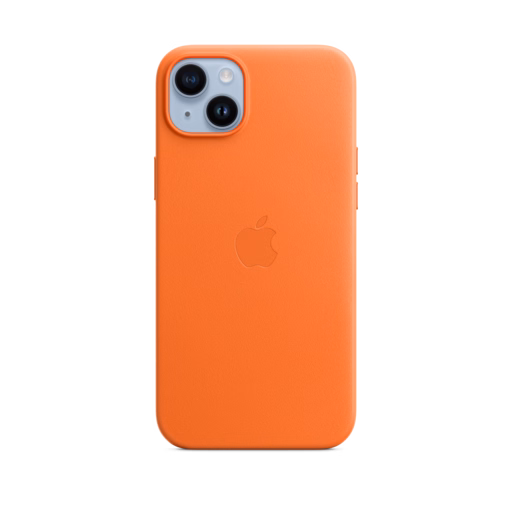 iPhone 14 Plus Leather Case — Orange