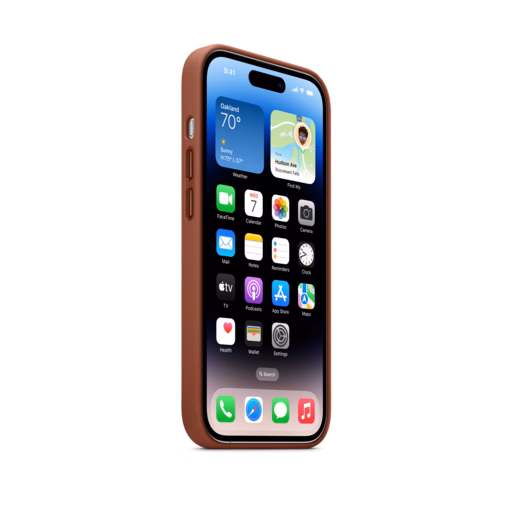 iPhone 14 Pro Leather Case with MagSafe — Umber