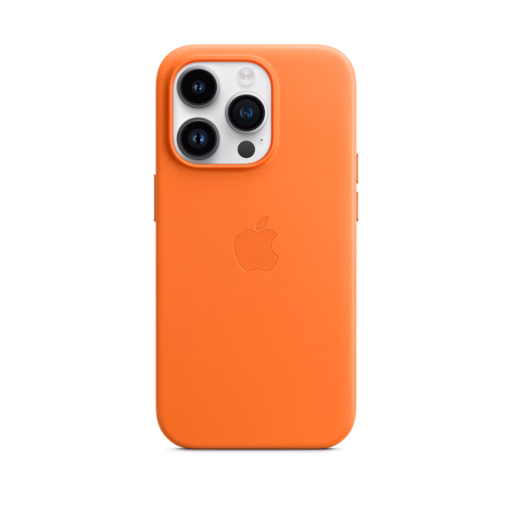 iPhone 14 Pro Leather Case with MagSafe — Orange
