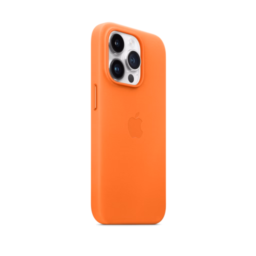 iPhone 14 Pro Leather Case with MagSafe — Orange