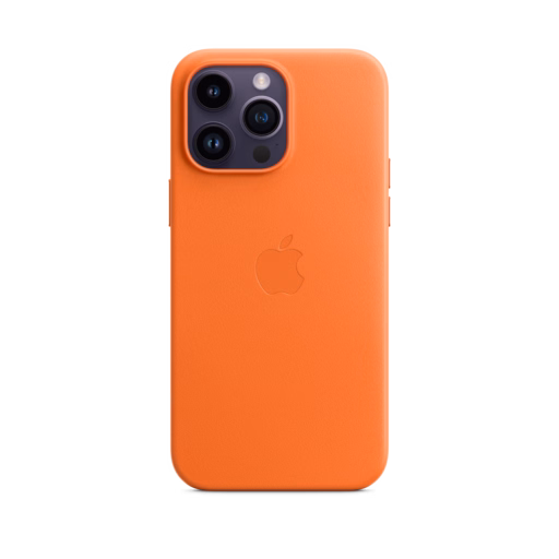 iPhone 14 Pro Max Leather Case — Orange