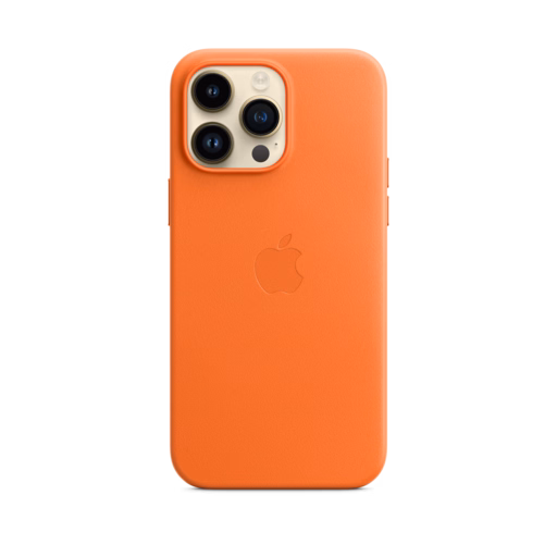 iPhone 14 Pro Max Leather Case with MagSafe — Orange
