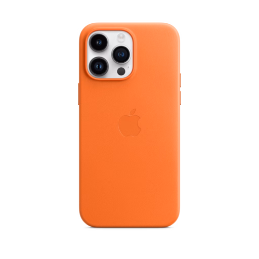 iPhone 14 Pro Max Leather Case with MagSafe — Orange