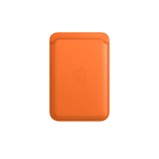 MagSafe iPhone Leather Wallet — Orange