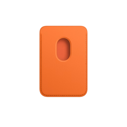 iPhone Leather Wallet with MagSafe — Orange