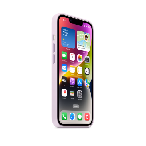 iPhone 14 Silicone Case with MagSafe — Lilac