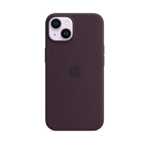 iPhone 14 Silicone Case with MagSafe — Elderberry