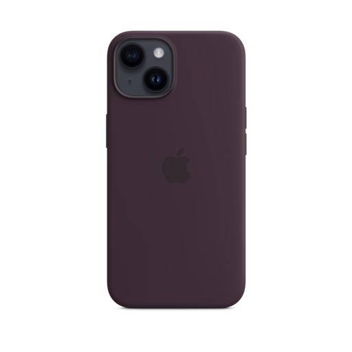 iPhone 14 Silicone Case with MagSafe — Elderberry