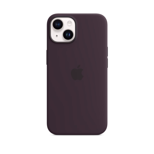 iPhone 14 Silicone Case with MagSafe — Elderberry