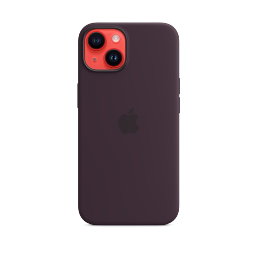 iPhone 14 Silicone Case with MagSafe — Elderberry