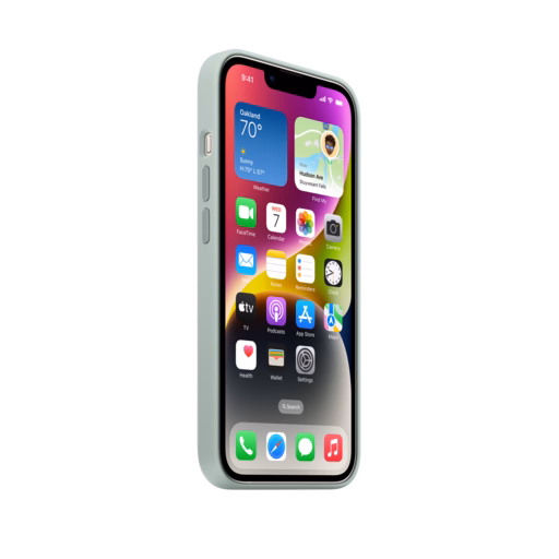 iPhone 14 Silicone Case with MagSafe — Succulent