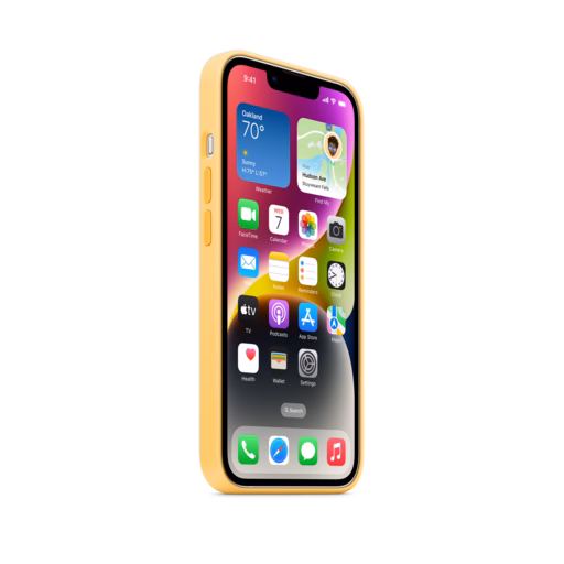 iPhone 14 Silicone Case with MagSafe — Sunglow
