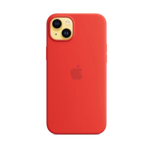 iPhone 14 Plus Silicone Case with MagSafe — (PRODUCT)RED
