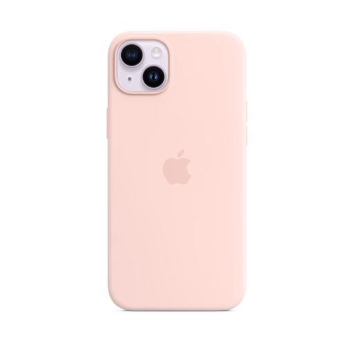 iPhone 14 Plus Silicone Case with MagSafe — Chalk Pink