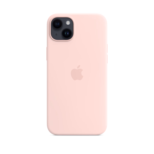 iPhone 14 Plus Silicone Case with MagSafe — Chalk Pink