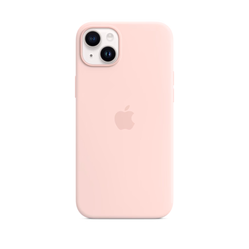 iPhone 14 Plus Silicone Case with MagSafe — Chalk Pink