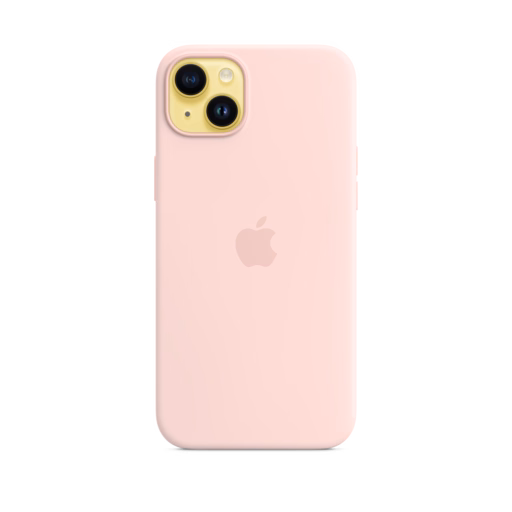 iPhone 14 Plus Silicone Case with MagSafe — Chalk Pink