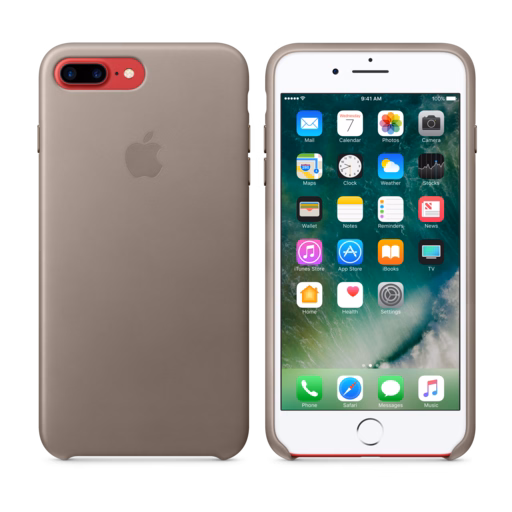 iPhone 7 Plus Leather Case — Taupe