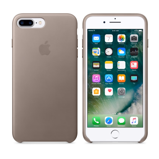 iPhone 7 Plus Leather Case — Taupe