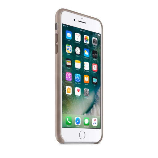 iPhone 7 Plus Leather Case — Taupe