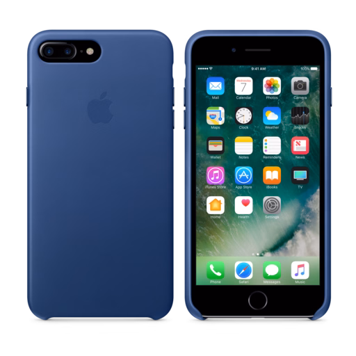 iPhone 7 Plus Leather Case — Sapphire