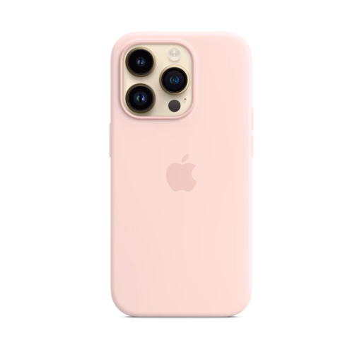 iPhone 14 Pro Silicone Case with MagSafe — Chalk Pink