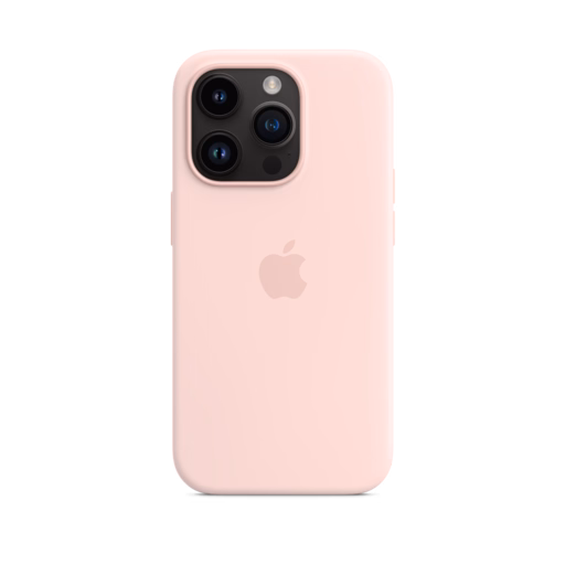 iPhone 14 Pro Silicone Case with MagSafe — Chalk Pink