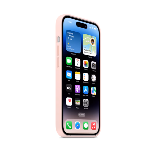 iPhone 14 Pro Silicone Case with MagSafe — Chalk Pink