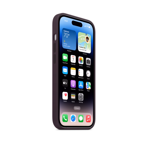 iPhone 14 Pro Silicone Case with MagSafe — Elderberry