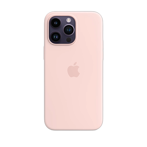 iPhone 14 Pro Max Silicone Case — Chalk Pink