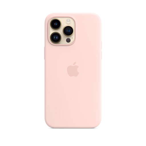 iPhone 14 Pro Max Silicone Case with MagSafe — Chalk Pink