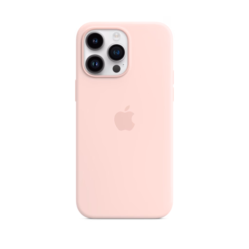 iPhone 14 Pro Max Silicone Case with MagSafe — Chalk Pink