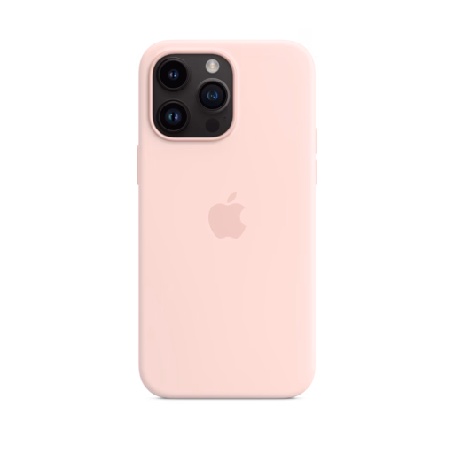 iPhone 14 Pro Max Silicone Case with MagSafe — Chalk Pink