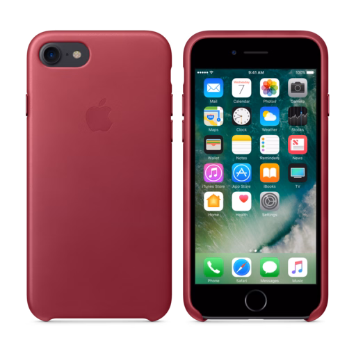 iPhone 7 Leather Case — Berry