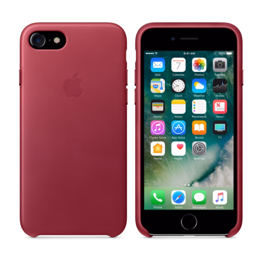 iPhone 7 Leather Case — Berry