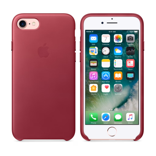 iPhone 7 Leather Case — Berry