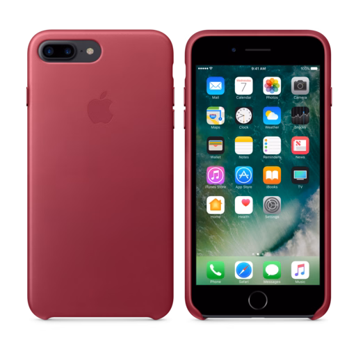 iPhone 7 Plus Leather Case — Berry