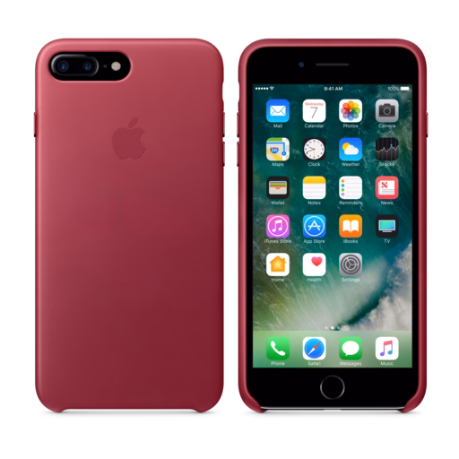 iPhone 7 Plus Leather Case — Berry